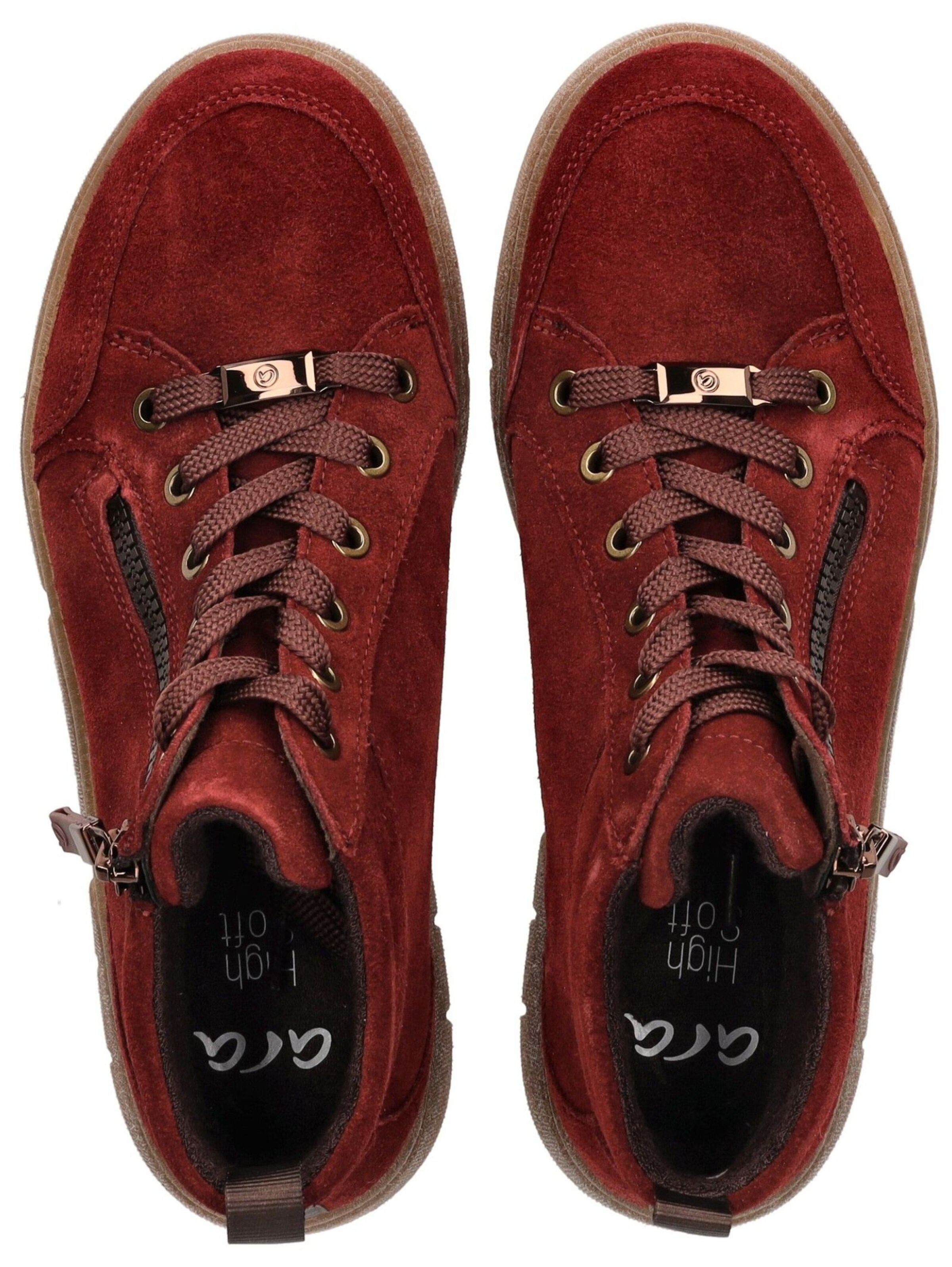 ARA Sneakers hoog 'Rom' in Rood