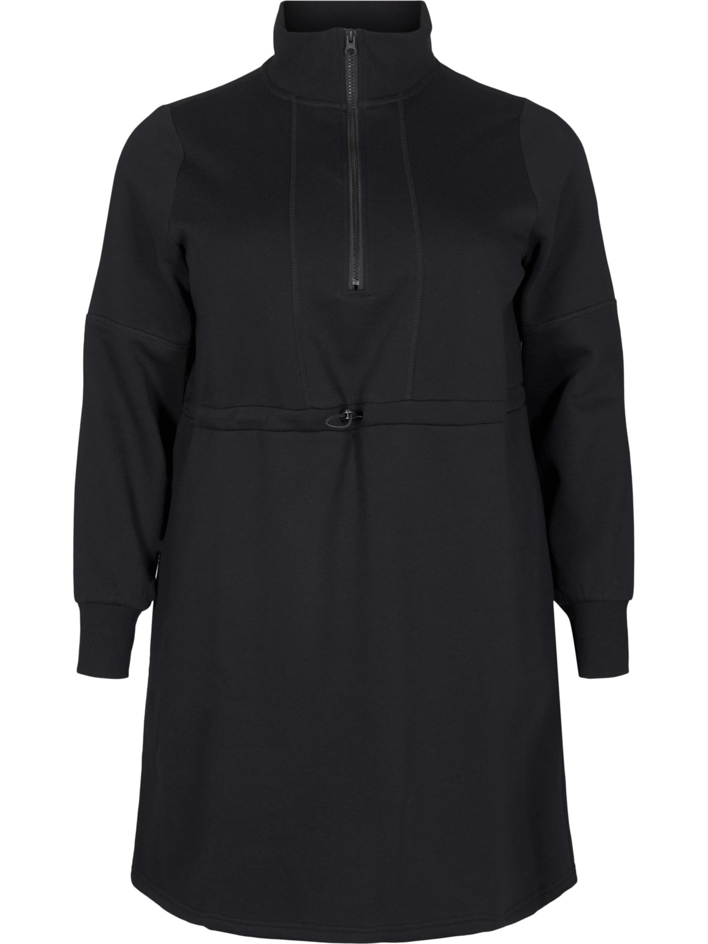 Active by Zizzi Sportovní šaty 'Ademi' – černá: přední strana