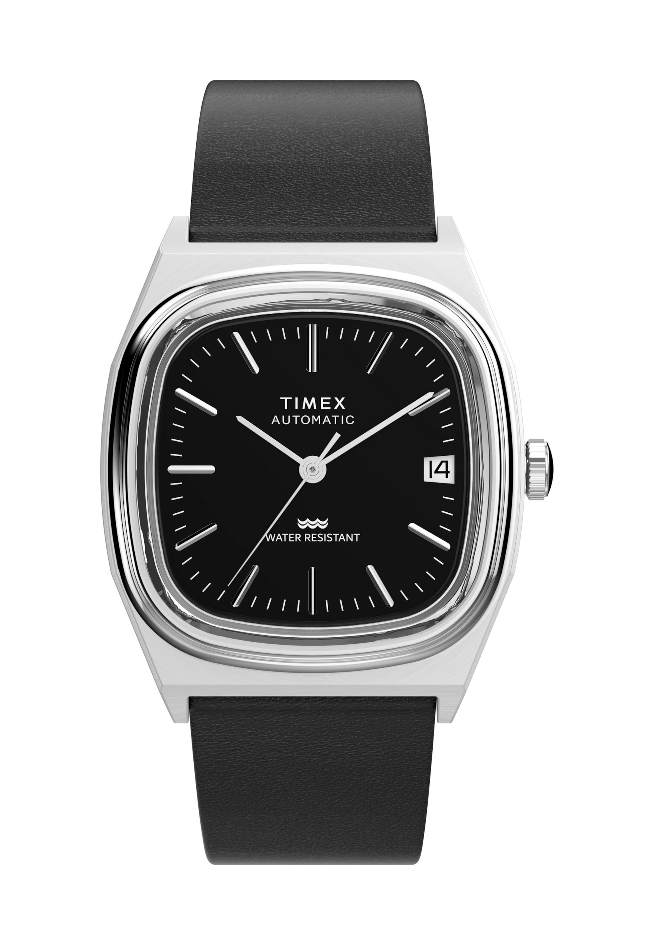 TIMEX Analog Watch 'Timex Automatic 1983 E Line' in Black: front