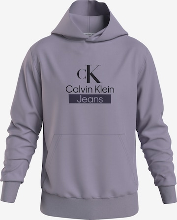 Calvin Klein Jeans Mikina – fialová: přední strana