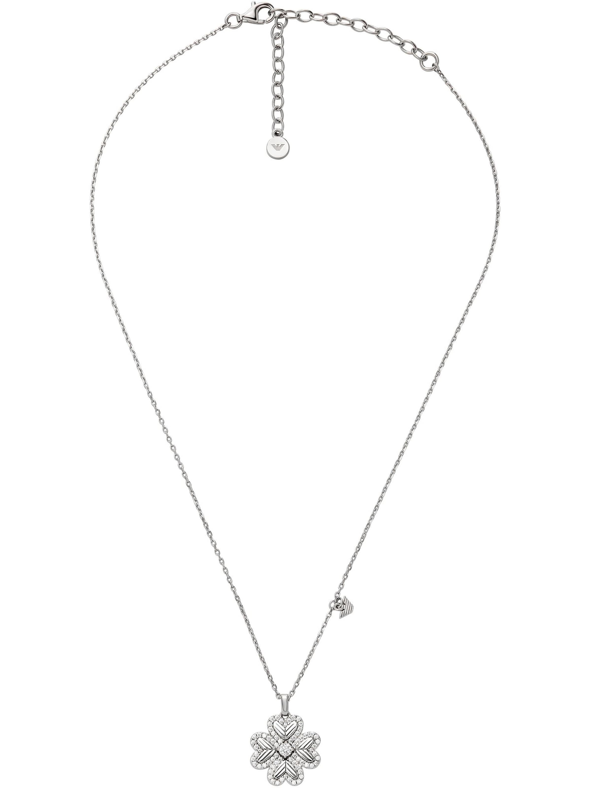 Emporio Armani Halsband i silver: framsida