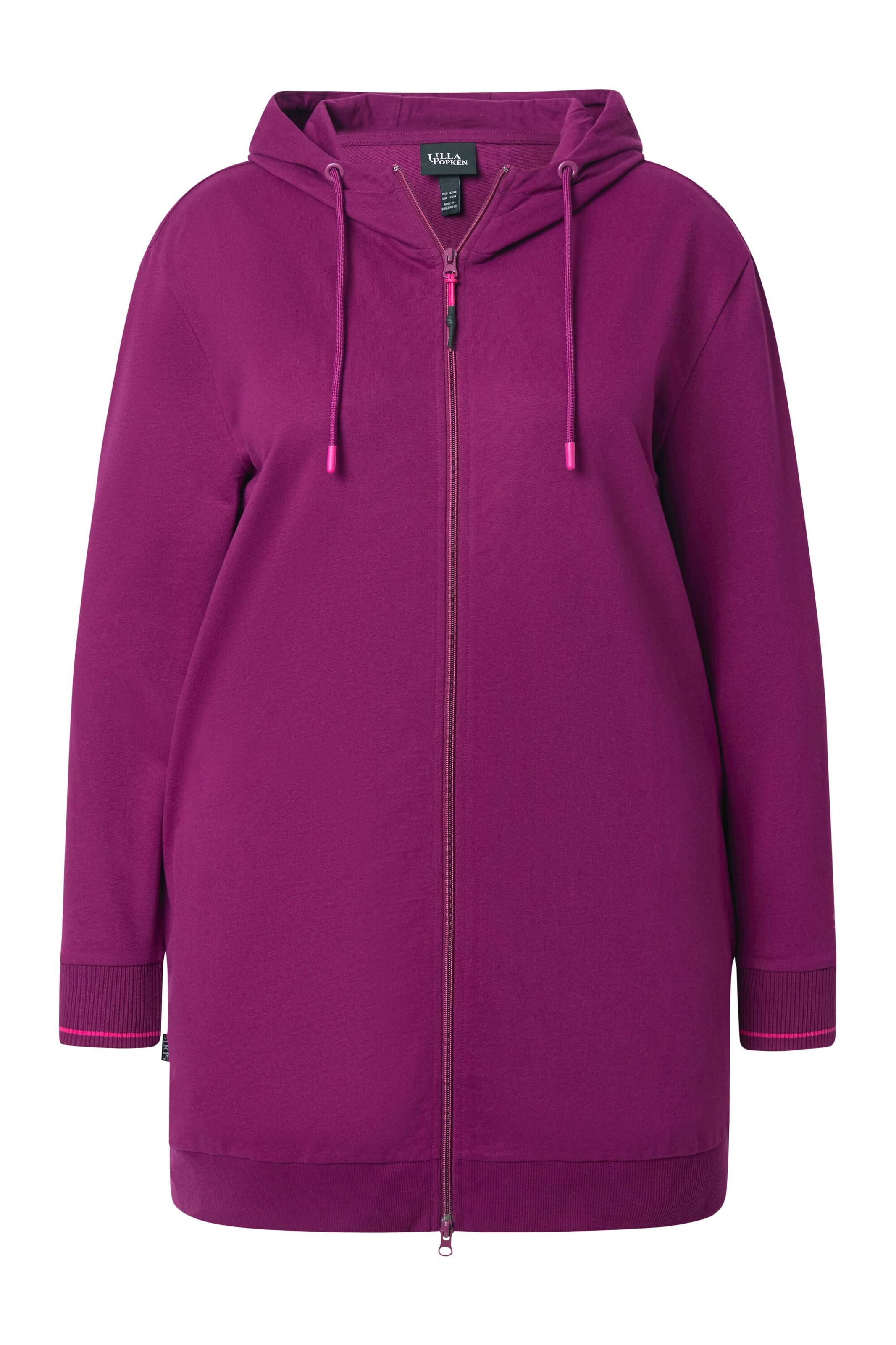 Ulla Popken Sweatjacke in Lila: Vorderseite