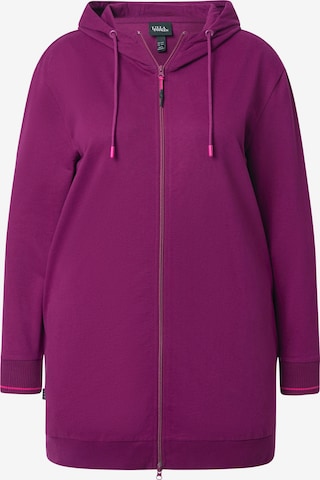 Ulla Popken Sweatjacke in Lila: Vorderseite