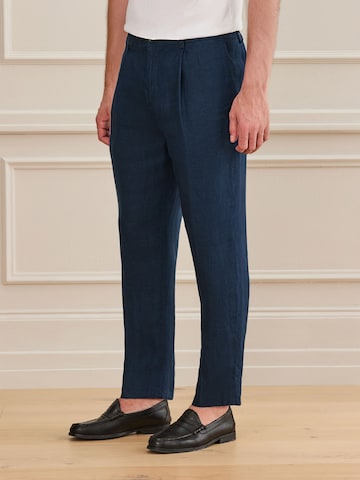 Next Regular Pleat-front trousers in Blue