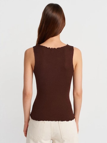 Dilvin Knit Cardigan 'Strickjacken' in Brown