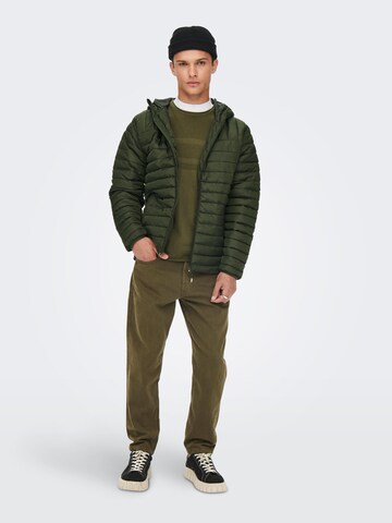 Only & Sons Between-Season Jacket 'Piet' in Green