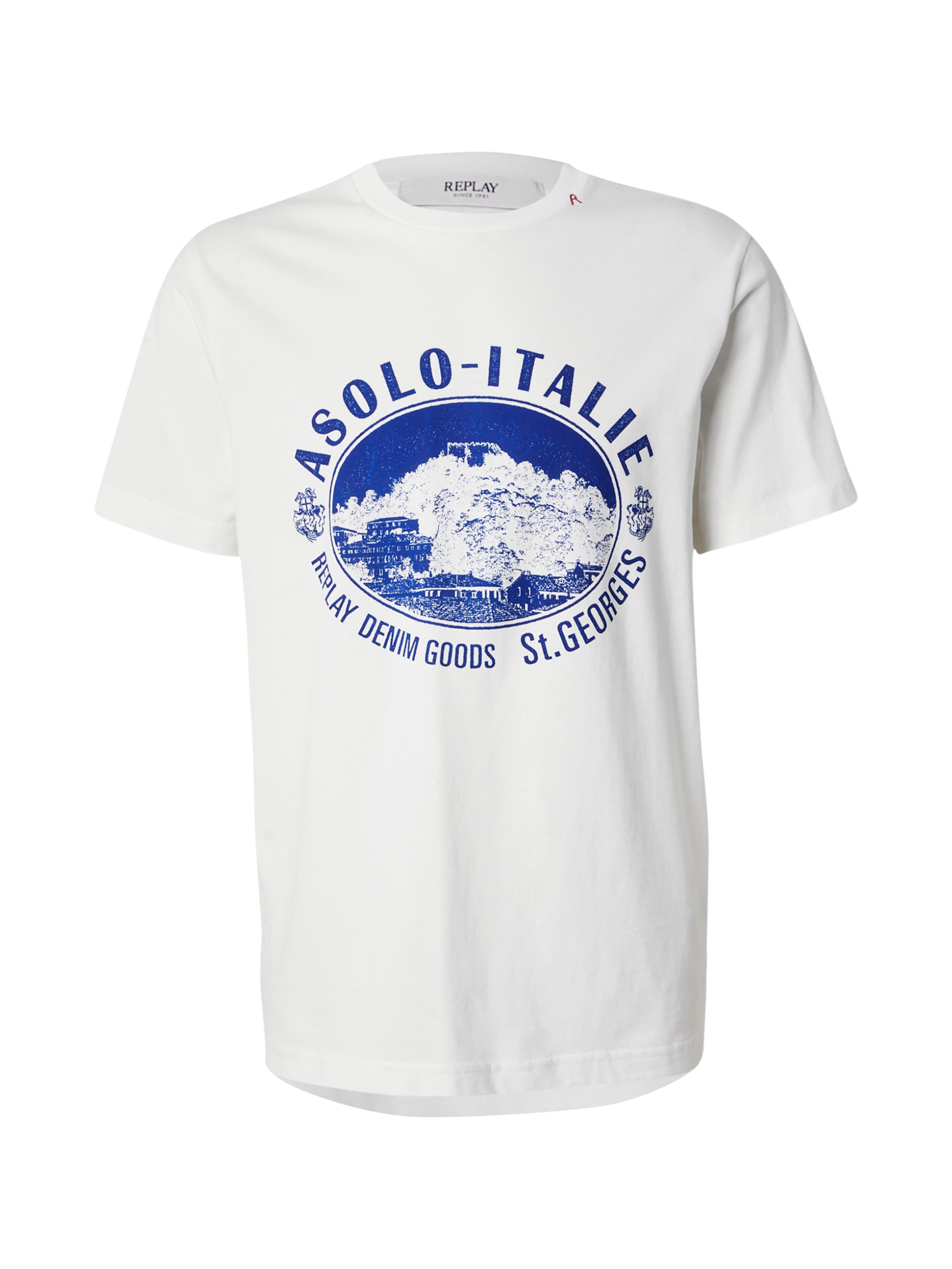 REPLAY Тениска в бяло: отпред