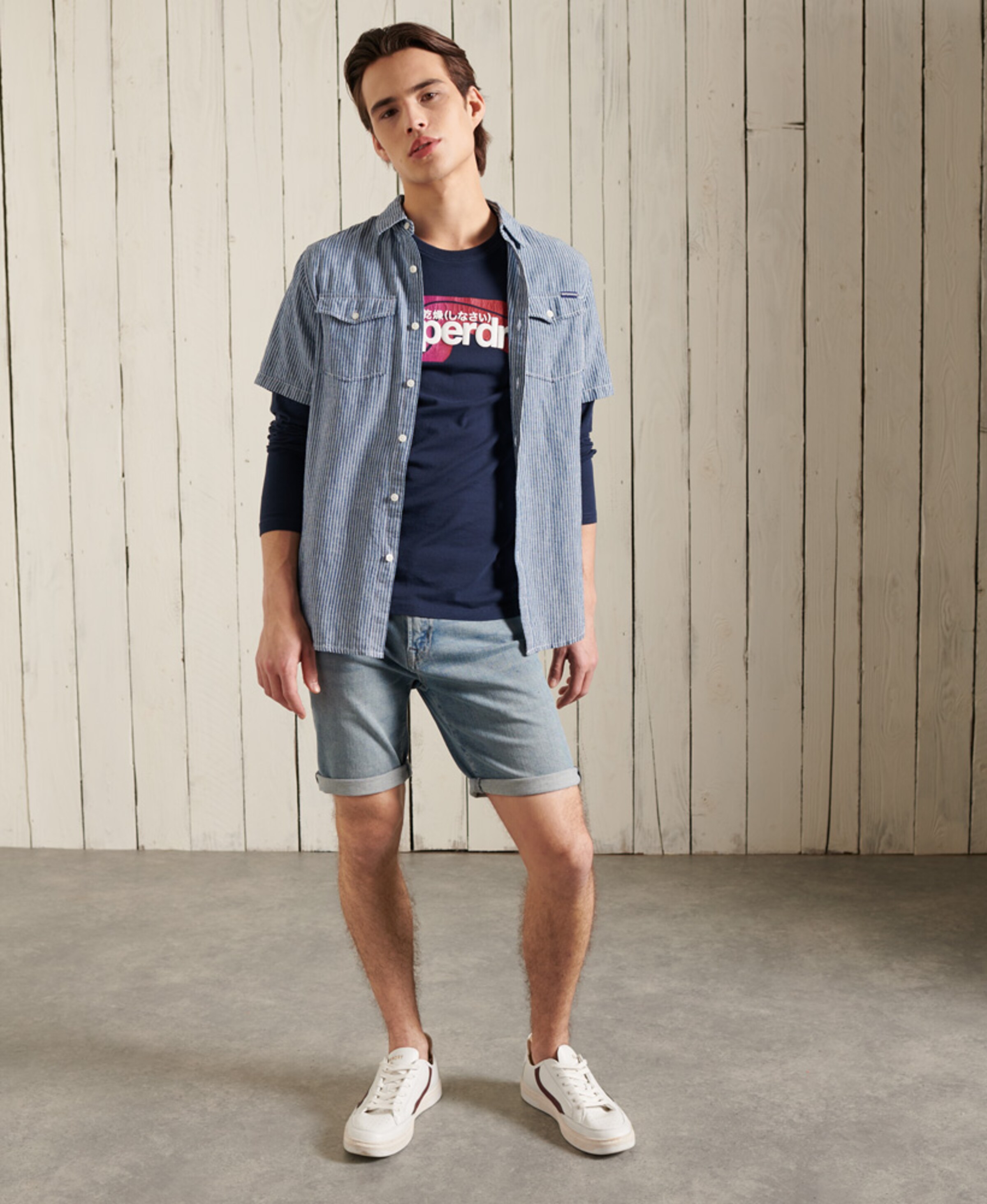 Männer Shirts Superdry Shirt in Marine - WD72923 Männer Shirts Superdry Shirt in Marine - WD72923