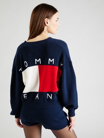 Tommy Jeans Knit Cardigan in Blue: front