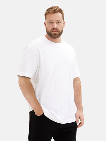 TOM TAILOR Men + T-Shirt in Weiß