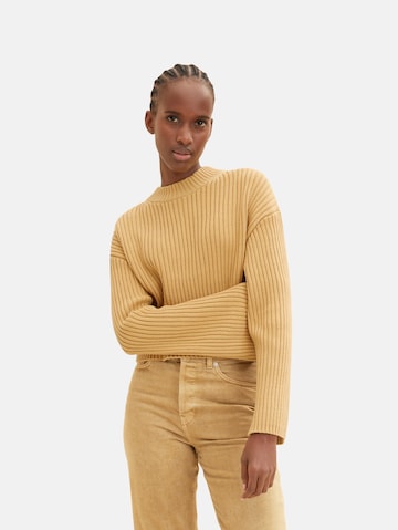 TOM TAILOR DENIM Sweater in Yellow