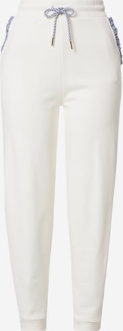 Rich & Royal Tapered Pants in White: front