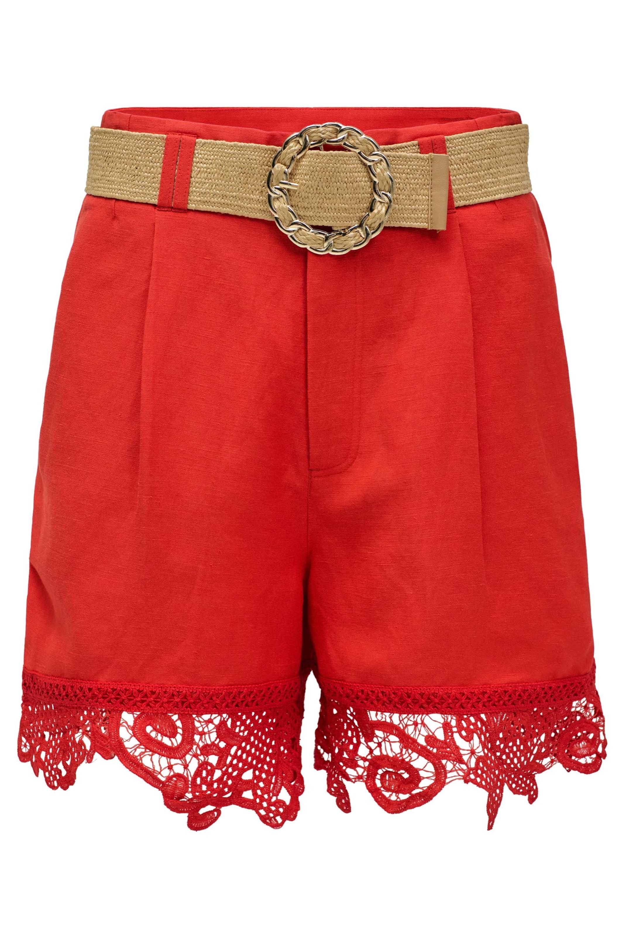 Salsa Jeans Regular Broek in Rood: voorkant