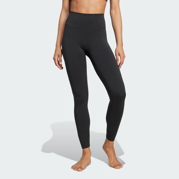 ADIDAS PERFORMANCE Kitsas Spordipüksid 'All Me', värv must: eest vaates