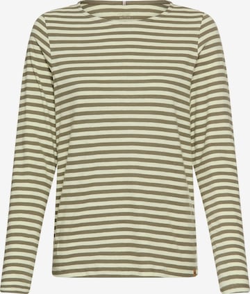 CAMEL ACTIVE Langarmshirt aus reiner Baumwolle in Grün: Vorderseite