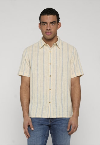 Coupe regular Chemise 'Juliano' INDICODE JEANS en beige : devant