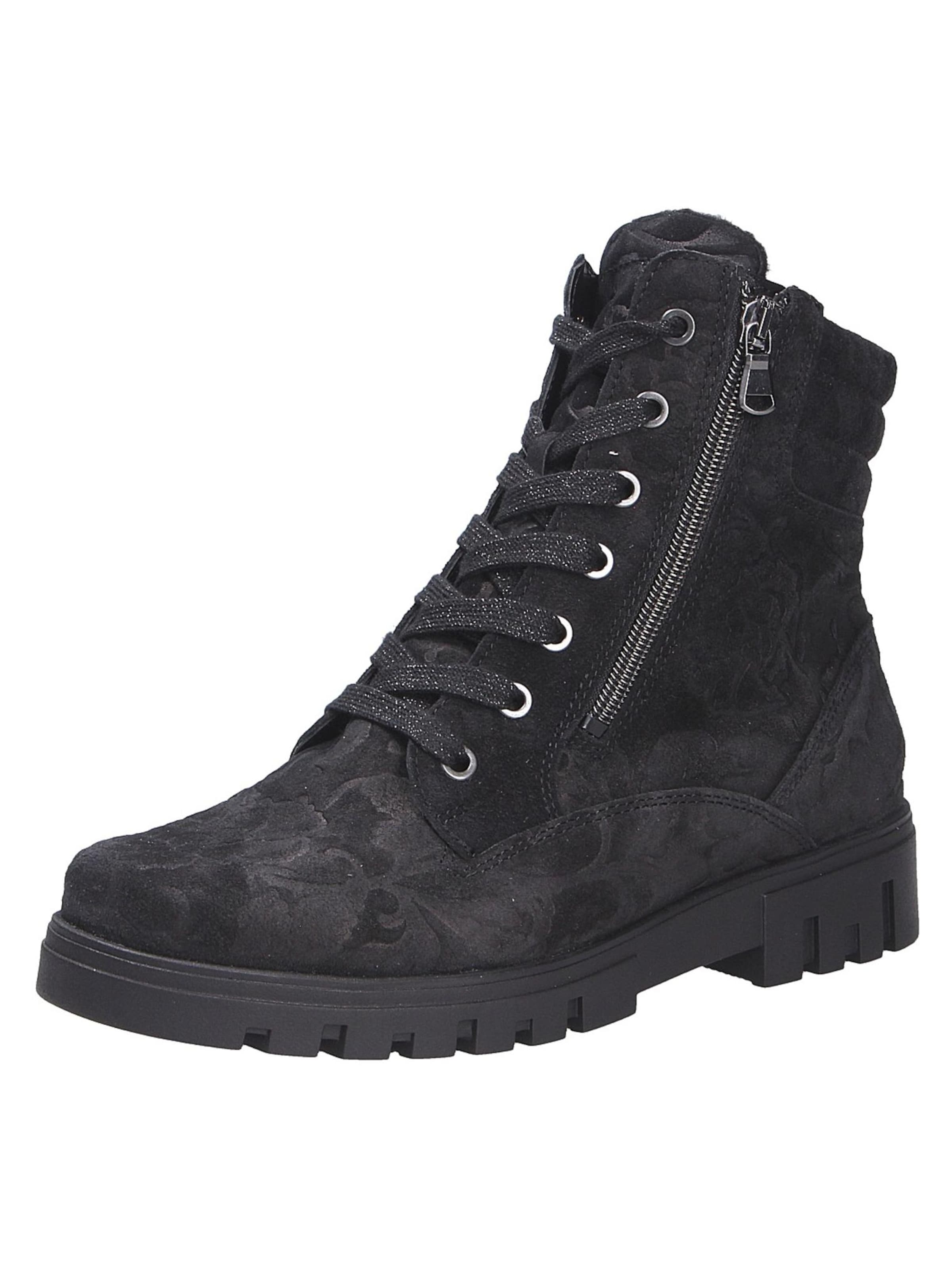 WALDLÄUFER Schnürboots 'Serena'‌‌‌‌‌‌‌‌‌ in Schwarz: Vorderseite