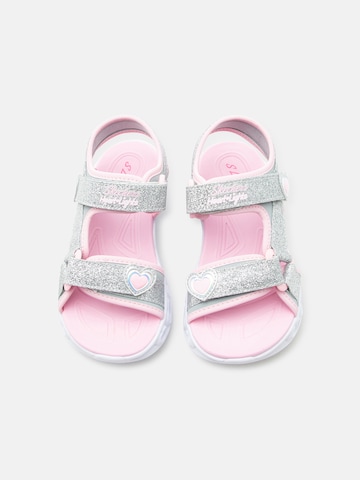 SKECHERS Sandały 'HEART LIGHTS' w kolorze srebrny