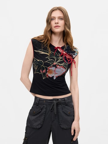 Desigual Топ в Черный: спереди