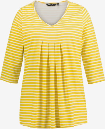 T-shirt Ulla Popken en jaune : devant