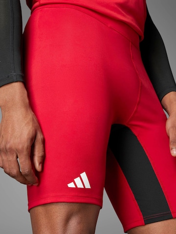 ADIDAS PERFORMANCE Skinny Sportshorts 'ADIZERO' in Rot