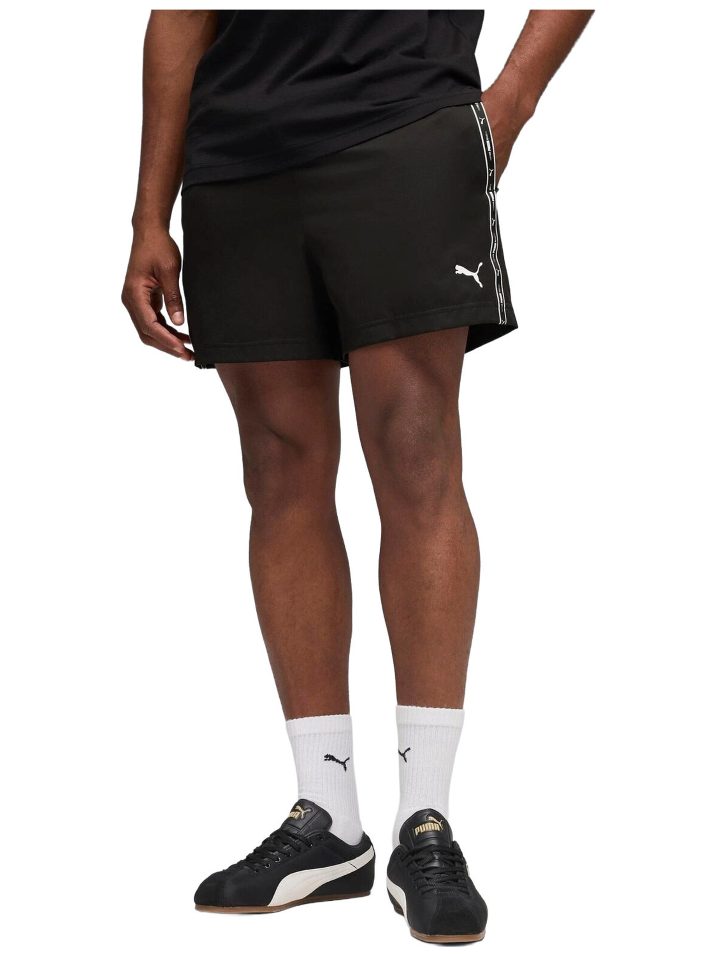 PUMA - regular Pantalón deportivo 'Puma Ess Tape Woven Shorts 5' en negro