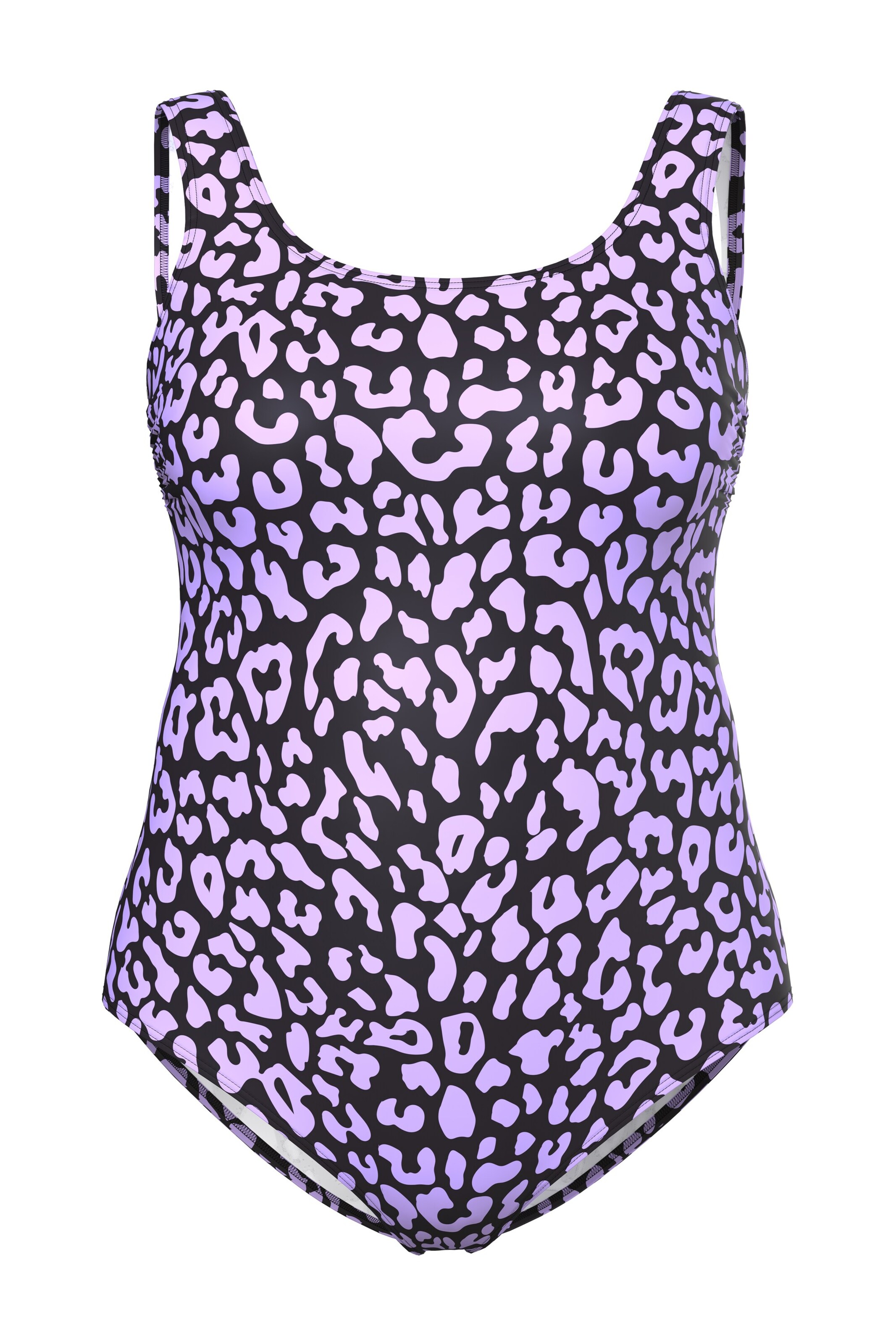 Ulla Popken Bustier Badeanzug in Lila: Vorderseite