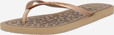 37-38 dydžio Šlepetės per pirštą iš HAVAIANAS, spalva – rožinio aukso spalva, Prekių apžvalga