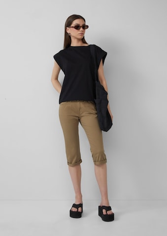 QS Slimfit Hose in Grün