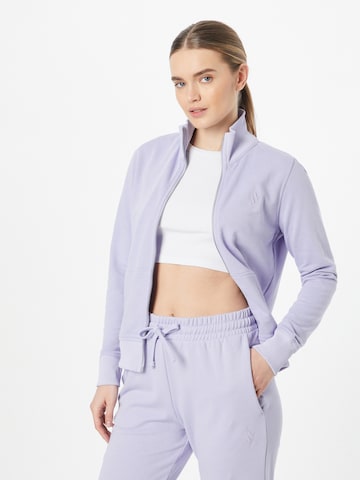 SKECHERS Sports sweat jacket in Purple: front