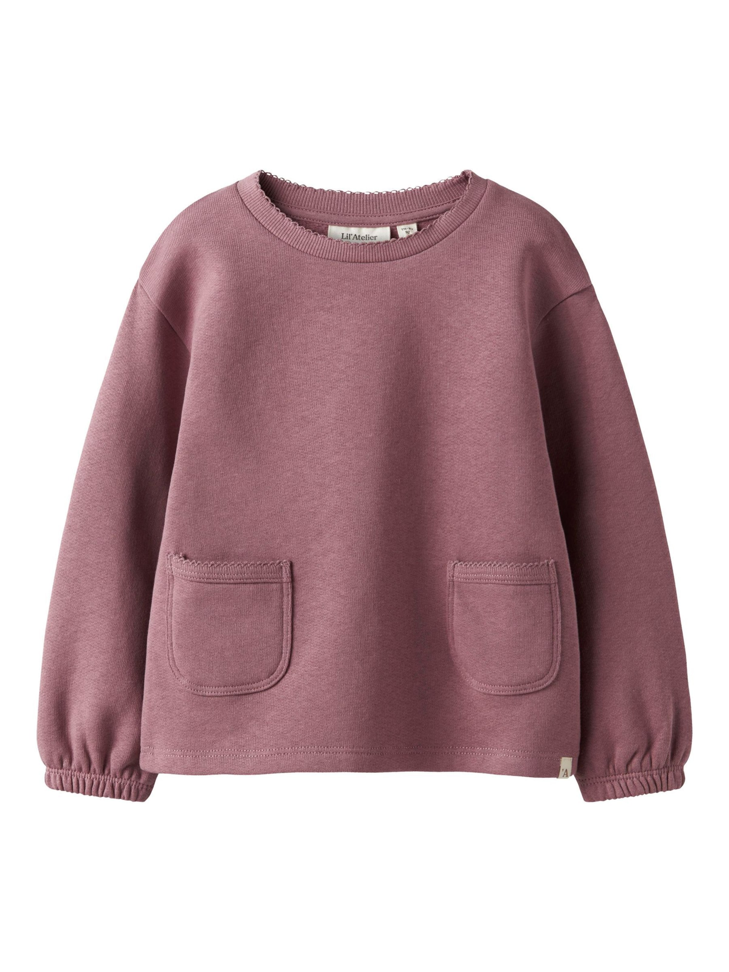 Sweat-shirt Lil'Atelier en violet : devant