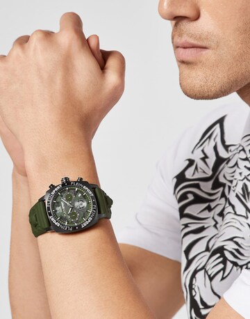 Orologio analogico 'WILDCAT' di Plein Sport in verde: frontale