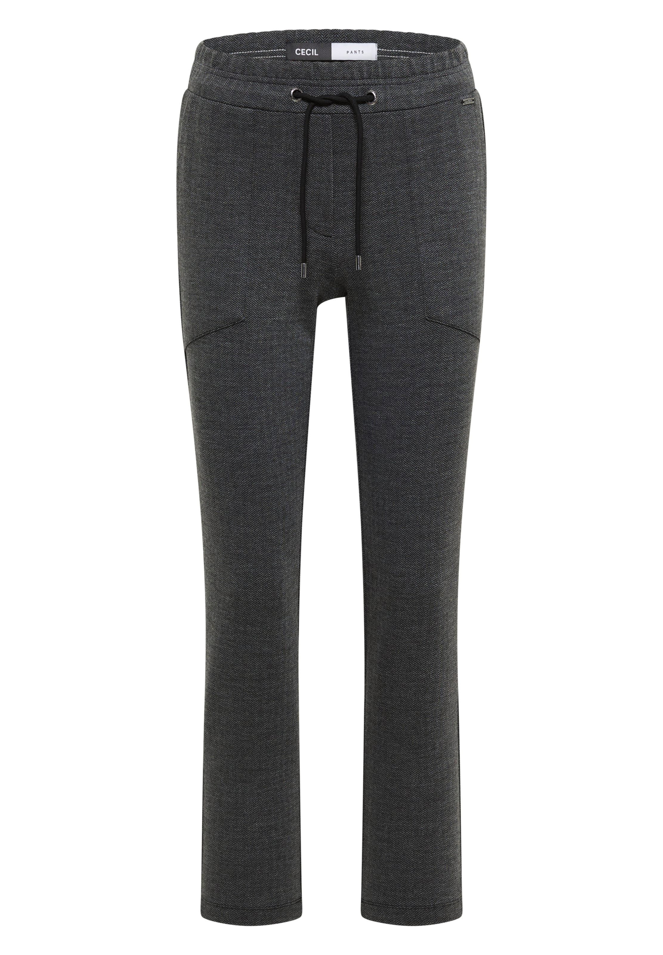 CECIL Slim fit Pants in Black: front