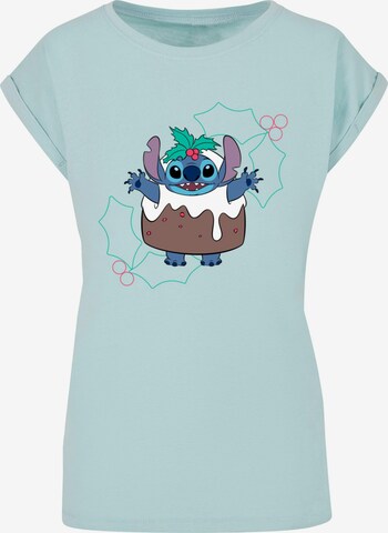 ABSOLUTE CULT T-Shirt 'Lilo And Stitch - Pudding Holly' in Blau: predná strana