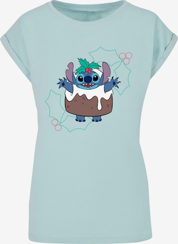 ABSOLUTE CULT Shirt 'Lilo And Stitch - Pudding Holly' in Blauw: voorkant