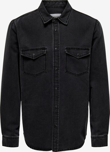 Only & Sons Button Up Shirt 'BANE' in Grey denim, Item view