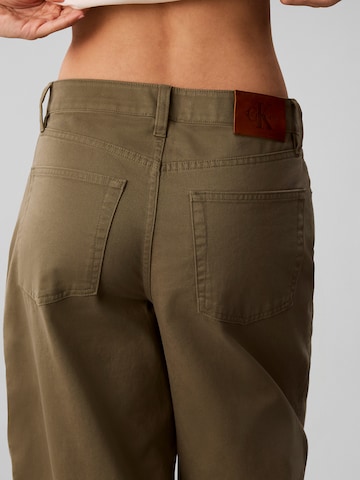 Calvin Klein Jeans Wide Leg Hose in Grün