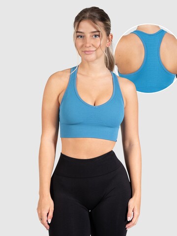 Smilodox Bralette Sports Top in Blue: front