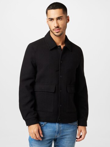 BURTON MENSWEAR LONDON Between-Season Jacket in Black: front