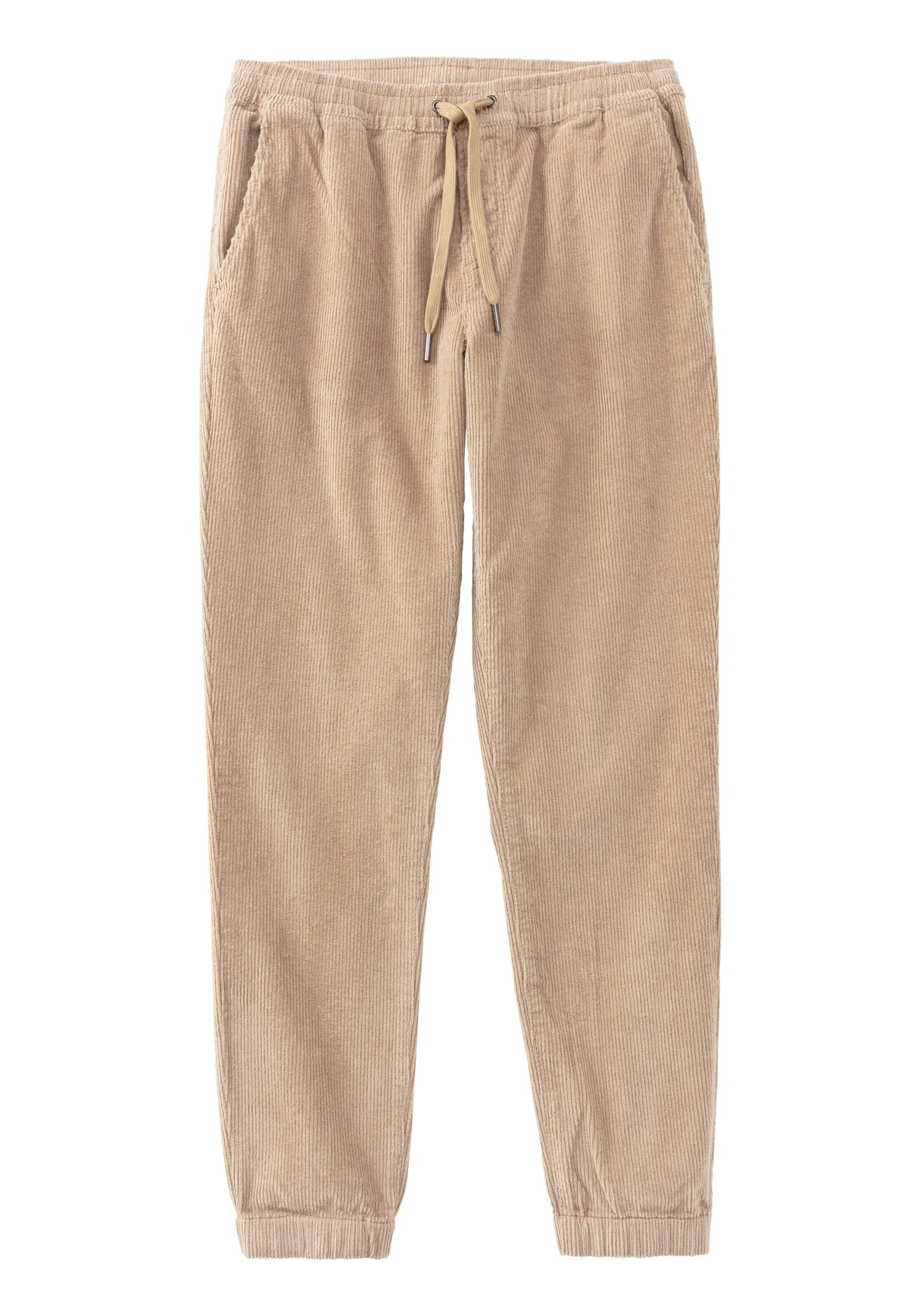 JOHN DEVIN Tapered Pants in Beige: front