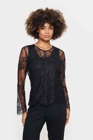 SAINT TROPEZ Bluse 'ZalviaSZ' i sort: forside