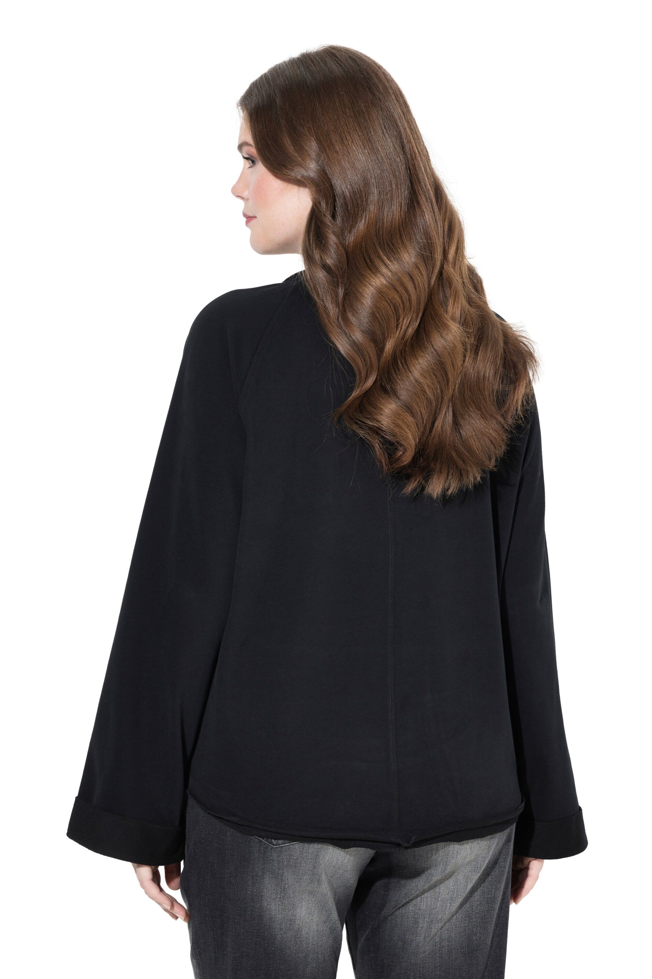 Ulla Popken Sweatshirt in Zwart