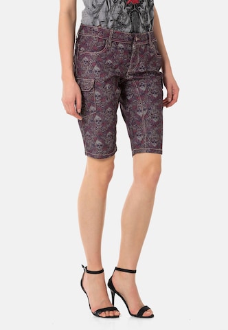 CIPO & BAXX Regular Pants in Purple: front