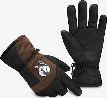 Polar Husky Athletic Gloves 'Jannu' in Brown
