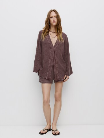 Chemisier Pull&Bear en marron : devant