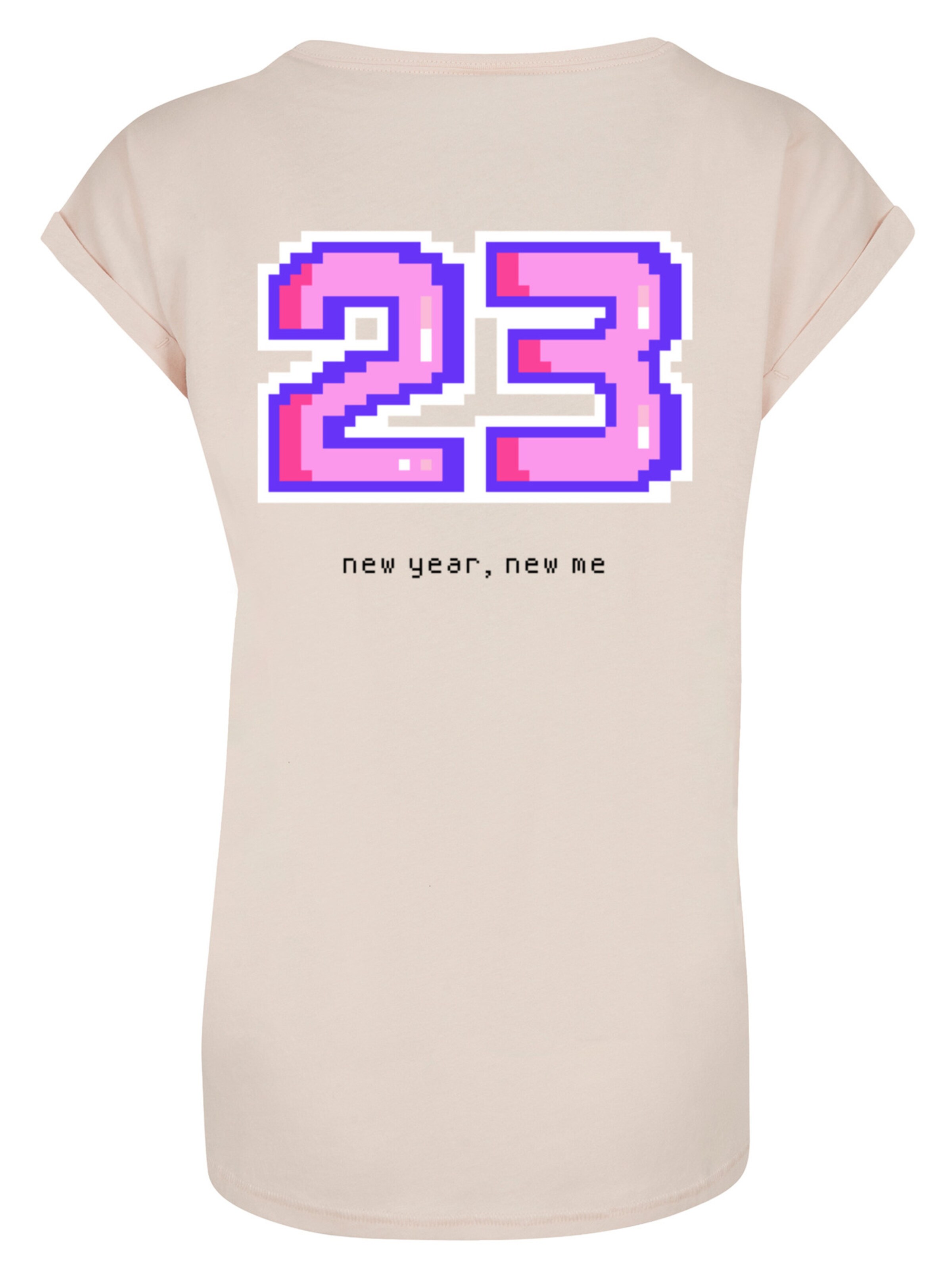 F4NT4STIC Shirt 'SIlvester Party Happy People Only' in Beige