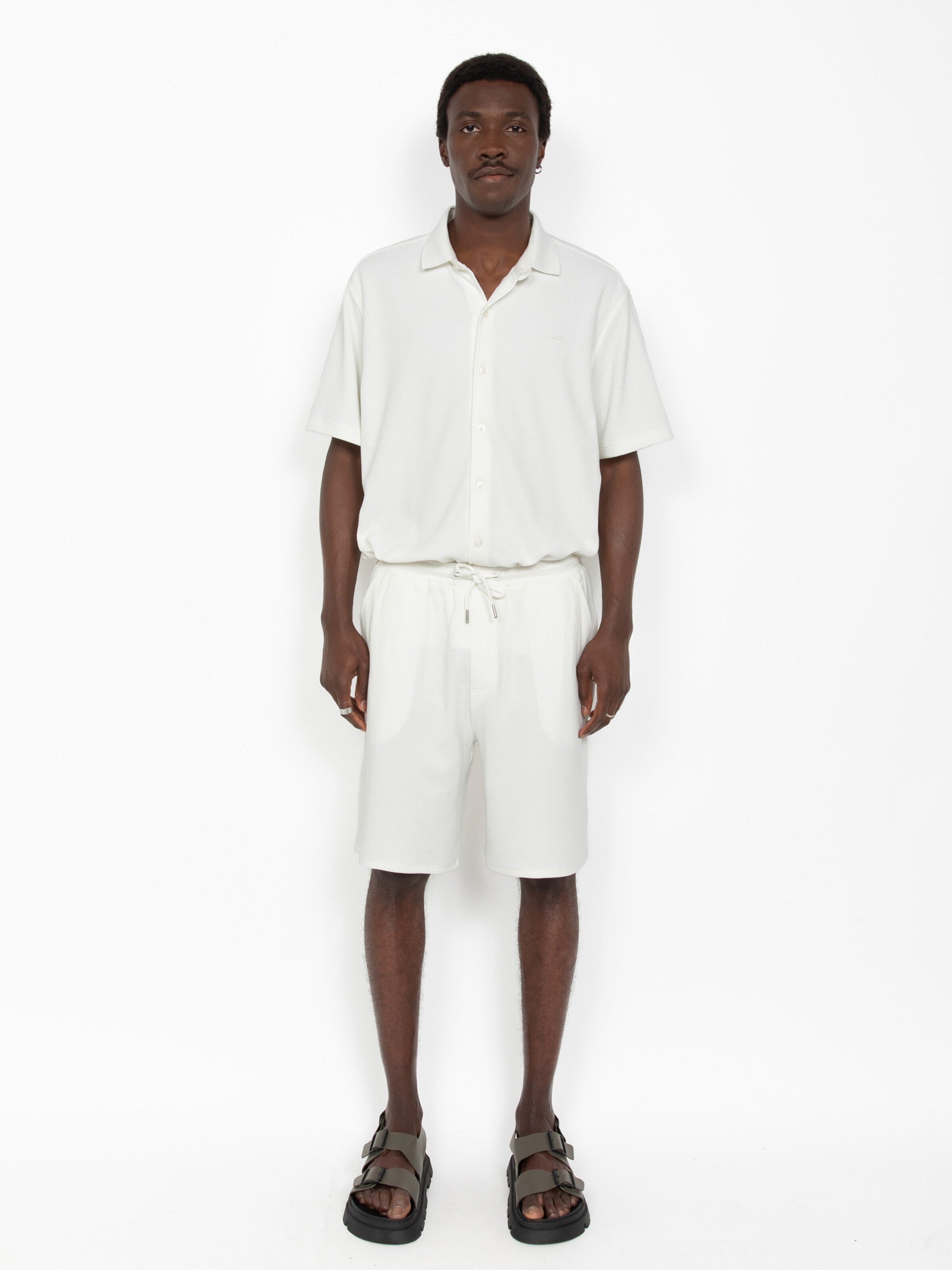 Regular Pantalon Schott NYC en blanc : devant