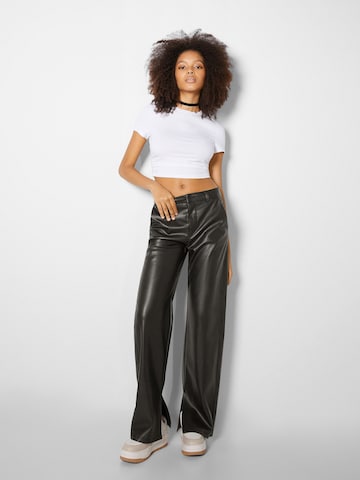 Bershka Loosefit Hose in Schwarz