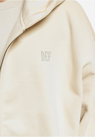 DEF Zip-Up Hoodie in Beige