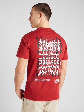 THE NORTH FACE Тениска 'COORDINATES' в червено: отпред